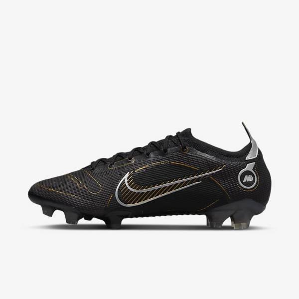 Nike Mercurial Vapor 14 Elite FG Firm-Grounds Naisten Jalkapallokengät Mustat Metal Hopea Harmaat Metal Kultaiset | NK716UIZ