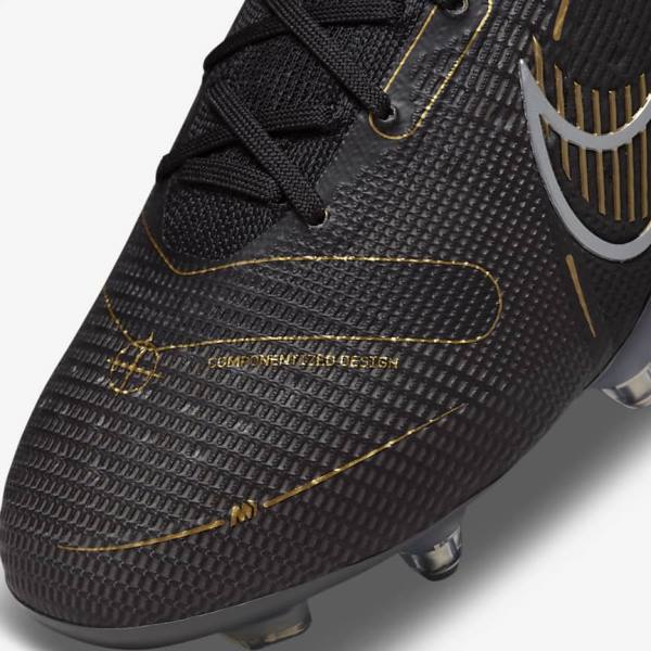 Nike Mercurial Vapor 14 Elite SG-PRO Anti-Clog Traction Soft-Grounds Naisten Jalkapallokengät Mustat Metal Hopea Harmaat Metal Kultaiset | NK360JLK