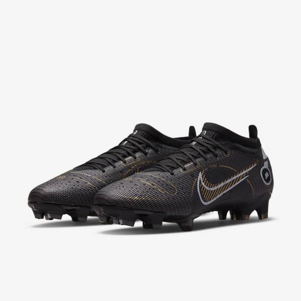 Nike Mercurial Vapor 14 Pro FG Firm-Ground Naisten Jalkapallokengät Mustat Metal Hopea Harmaat Metal Kultaiset | NK857JYI