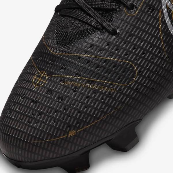 Nike Mercurial Vapor 14 Pro FG Firm-Ground Naisten Jalkapallokengät Mustat Metal Hopea Harmaat Metal Kultaiset | NK857JYI