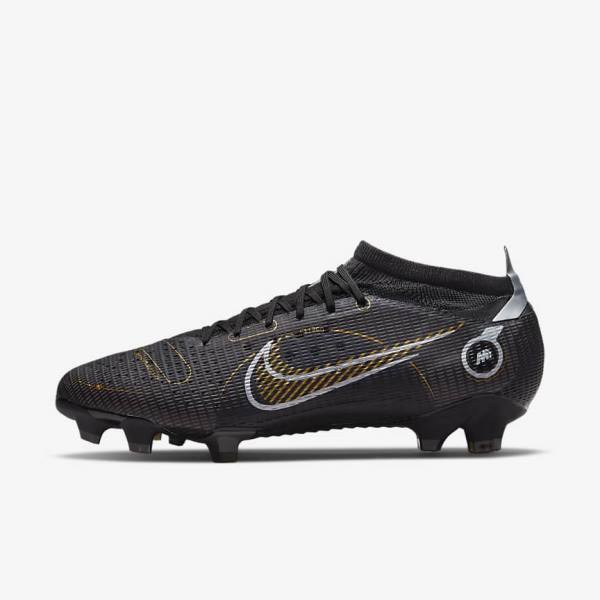 Nike Mercurial Vapor 14 Pro FG Firm-Ground Naisten Jalkapallokengät Mustat Metal Hopea Harmaat Metal Kultaiset | NK857JYI