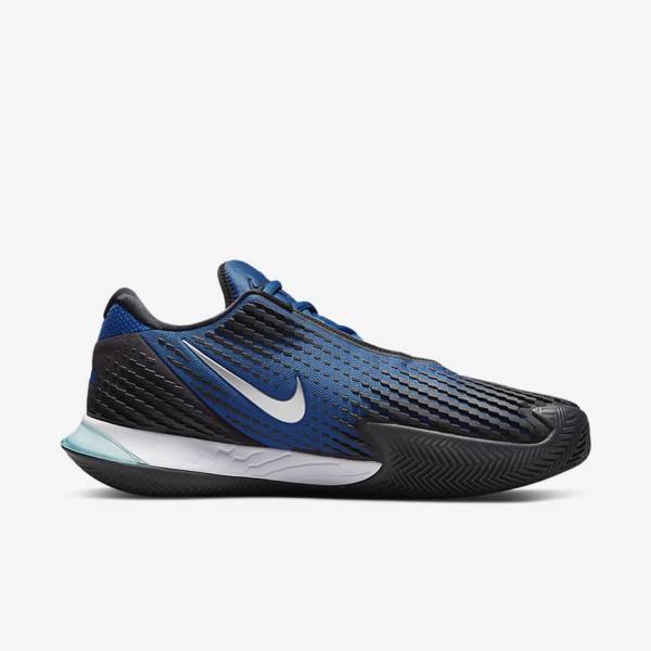 Nike NikeCourt Air Zoom Vapor Cage 4 Rafa Clay Miesten Tenniskengät Sininen Mustat Metal Hopea | NK705GRZ