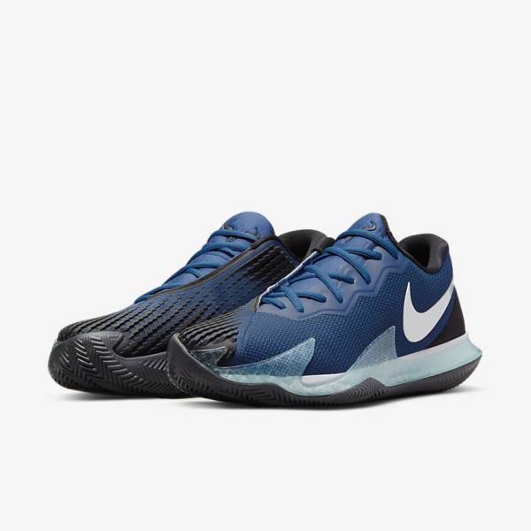 Nike NikeCourt Air Zoom Vapor Cage 4 Rafa Clay Miesten Tenniskengät Sininen Mustat Metal Hopea | NK705GRZ