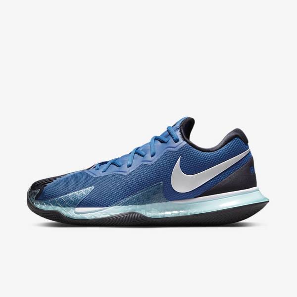 Nike NikeCourt Air Zoom Vapor Cage 4 Rafa Clay Miesten Tenniskengät Sininen Mustat Metal Hopea | NK705GRZ