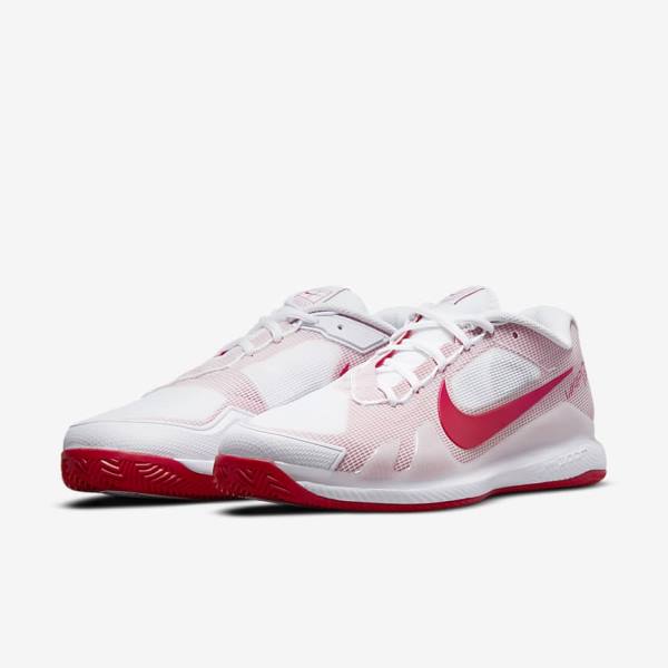 Nike NikeCourt Air Zoom Vapor Pro Clay Court Miesten Tenniskengät Valkoinen Punainen | NK207JXL