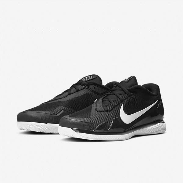 Nike NikeCourt Air Zoom Vapor Pro Clay Court Miesten Tenniskengät Mustat Valkoinen | NK792MCF