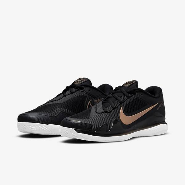 Nike NikeCourt Air Zoom Vapor Pro Clay Court Naisten Tenniskengät Mustat Valkoinen Metal Punainen Ruskea | NK816UTK