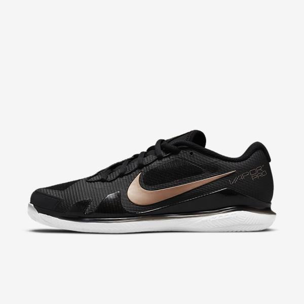 Nike NikeCourt Air Zoom Vapor Pro Clay Court Naisten Tenniskengät Mustat Valkoinen Metal Punainen Ruskea | NK816UTK