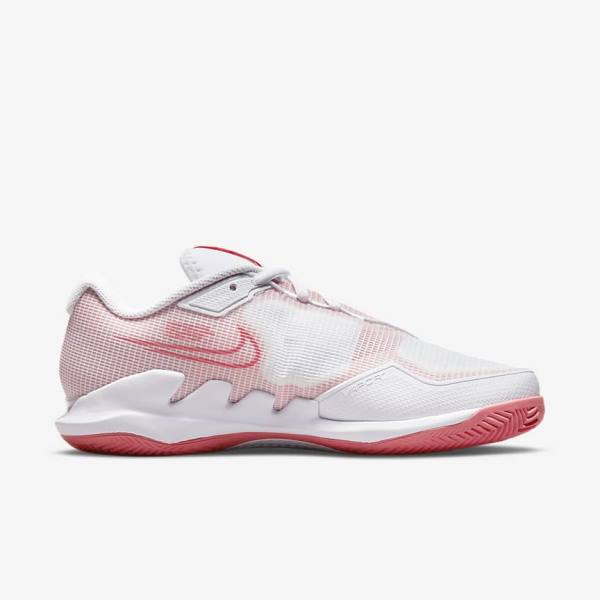 Nike NikeCourt Air Zoom Vapor Pro Clay Court Naisten Tenniskengät Valkoinen Pinkki Vaaleansininen | NK918LCR