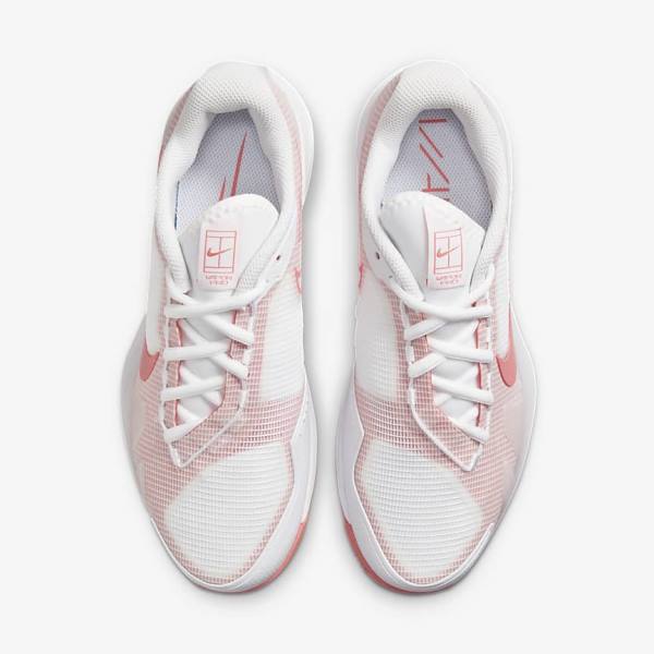 Nike NikeCourt Air Zoom Vapor Pro Clay Court Naisten Tenniskengät Valkoinen Pinkki Vaaleansininen | NK918LCR