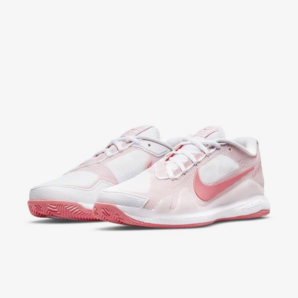 Nike NikeCourt Air Zoom Vapor Pro Clay Court Naisten Tenniskengät Valkoinen Pinkki Vaaleansininen | NK918LCR