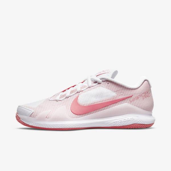 Nike NikeCourt Air Zoom Vapor Pro Clay Court Naisten Tenniskengät Valkoinen Pinkki Vaaleansininen | NK918LCR