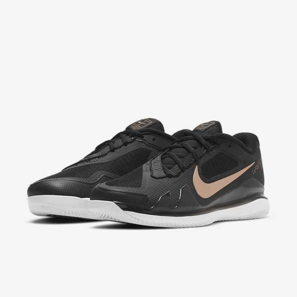 Nike NikeCourt Air Zoom Vapor Pro Hard-Court Naisten Tenniskengät Mustat Valkoinen Metal Punainen Ruskea | NK138SOP