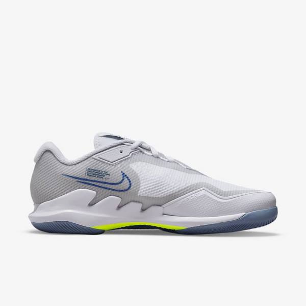 Nike NikeCourt Air Zoom Vapor Pro Hard-Court Miesten Tenniskengät Valkoinen Harmaat Laivastonsininen | NK312ZQN