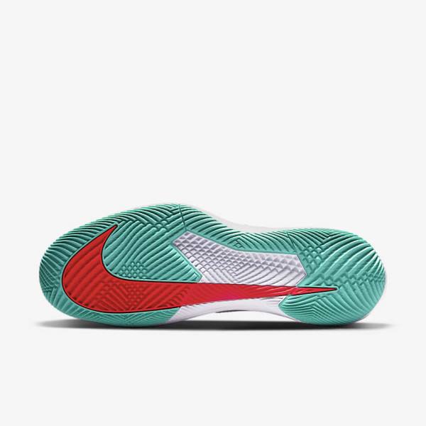 Nike NikeCourt Air Zoom Vapor Pro Hard-Court Miesten Tenniskengät Valkoinen Punainen Viininpunainen Turkoosi | NK721UEN