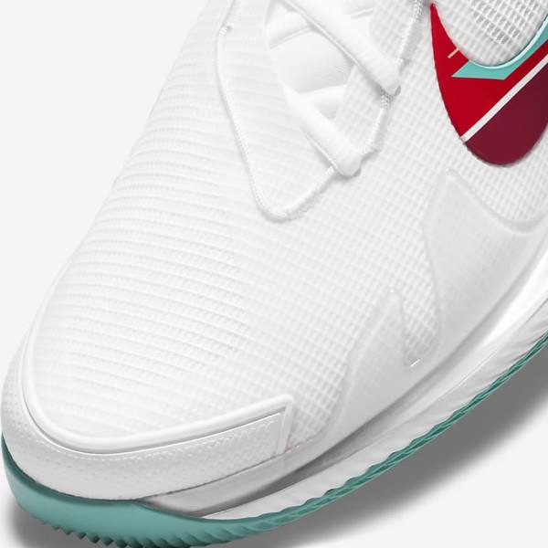 Nike NikeCourt Air Zoom Vapor Pro Hard-Court Miesten Tenniskengät Valkoinen Punainen Viininpunainen Turkoosi | NK721UEN