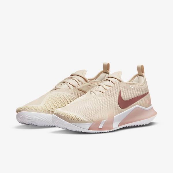 Nike NikeCourt React Vapor NXT Clay Court Naisten Tenniskengät Valkoinen Koralli Punainen | NK708ZHG