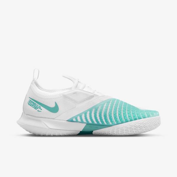 Nike NikeCourt React Vapor NXT Hard-Court Miesten Tenniskengät Valkoinen Punainen Viininpunainen Turkoosi | NK108JYH