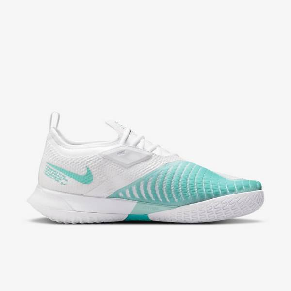 Nike NikeCourt React Vapor NXT Hard Court Naisten Tenniskengät Valkoinen Punainen Viininpunainen Turkoosi | NK296NEF