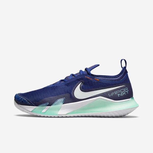 Nike NikeCourt React Vapor NXT Hard-Court Miesten Tenniskengät Kuninkaallinen Sininen Sininen Turkoosi Oranssi Valkoinen | NK942ZIV