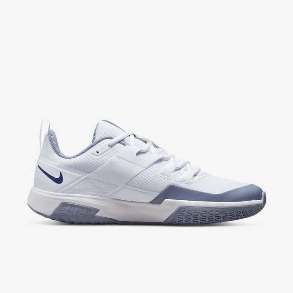 Nike NikeCourt Vapor Lite Hard Court Miesten Tenniskengät Valkoinen Laivastonsininen | NK591VNG