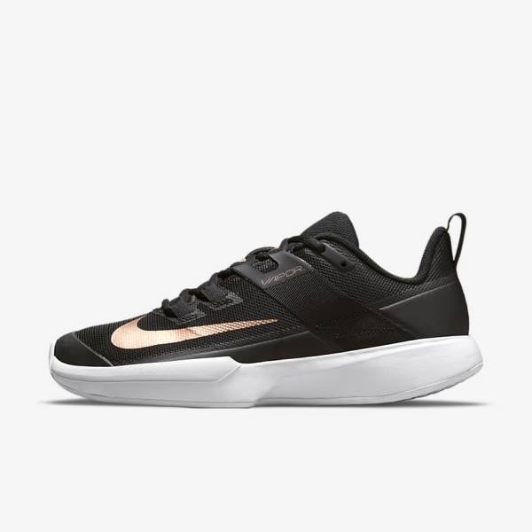 Nike NikeCourt Vapor Lite Hard-Court Naisten Tenniskengät Mustat Valkoinen Metal Punainen Ruskea | NK395HYW