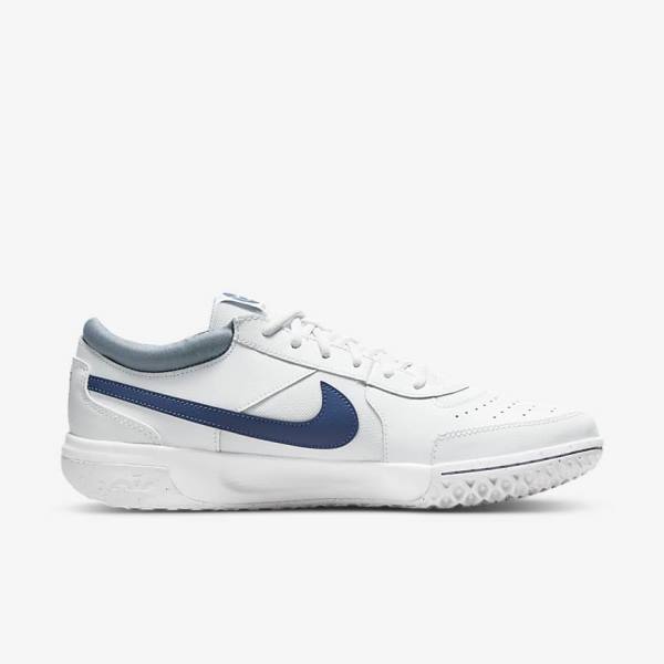 Nike NikeCourt Zoom Lite 3 Hard Court Miesten Tenniskengät Valkoinen Laivastonsininen | NK258SIK