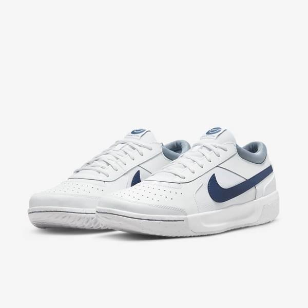 Nike NikeCourt Zoom Lite 3 Hard Court Miesten Tenniskengät Valkoinen Laivastonsininen | NK258SIK