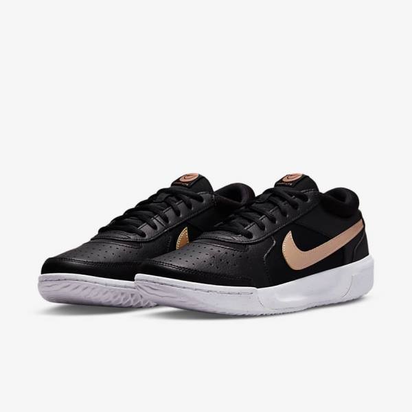 Nike NikeCourt Zoom Lite 3 Naisten Tenniskengät Mustat Valkoinen Metal Punainen Ruskea | NK485TDL