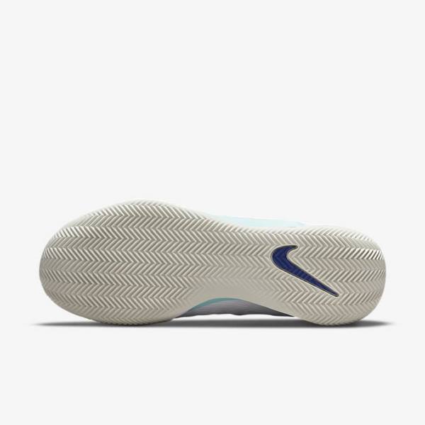 Nike NikeCourt Zoom NXT Clay Court Miesten Tenniskengät Valkoinen Vaaleanbeige Turkoosi Kuninkaallinen Sininen Sininen | NK923KUV