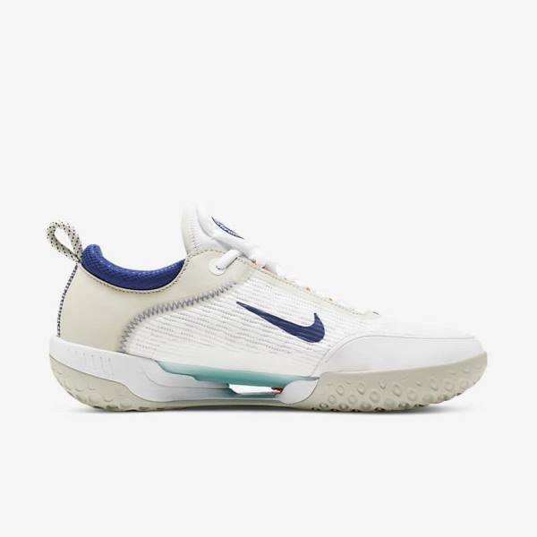 Nike NikeCourt Zoom NXT Hard Court Miesten Tenniskengät Valkoinen Vaaleanbeige Turkoosi Kuninkaallinen Sininen Sininen | NK983HWN