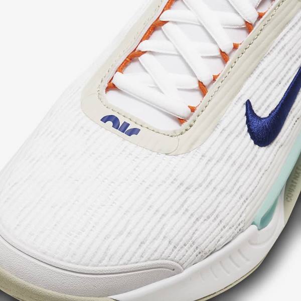 Nike NikeCourt Zoom NXT Hard Court Miesten Tenniskengät Valkoinen Vaaleanbeige Turkoosi Kuninkaallinen Sininen Sininen | NK983HWN