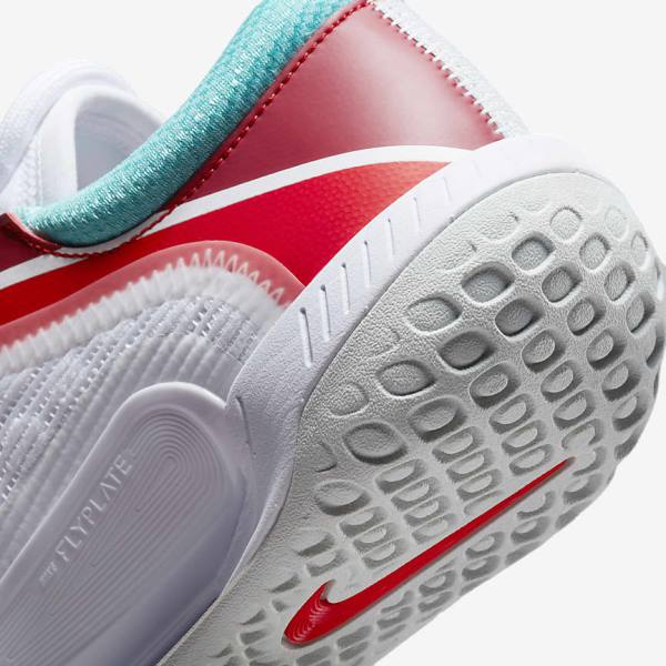 Nike NikeCourt Zoom NXT Hard Court Naisten Tenniskengät Valkoinen Vaaleanhopea Punainen Turkoosi | NK391IYN