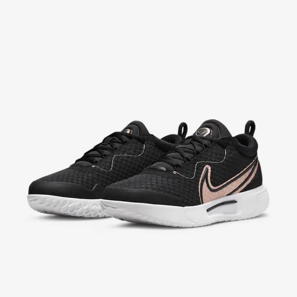 Nike NikeCourt Zoom Pro Hard Court Naisten Tenniskengät Mustat Valkoinen Metal Punainen Ruskea | NK597QVD