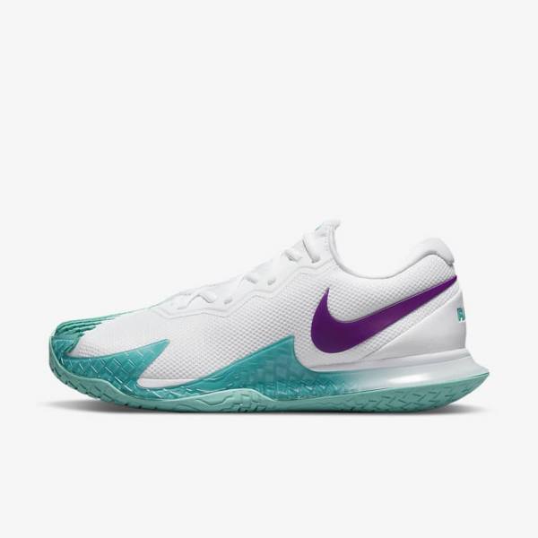 Nike NikeCourt Zoom Vapor Cage 4 Rafa Hard Court Miesten Tenniskengät Valkoinen Turkoosi Punainen Violetit | NK345BHW