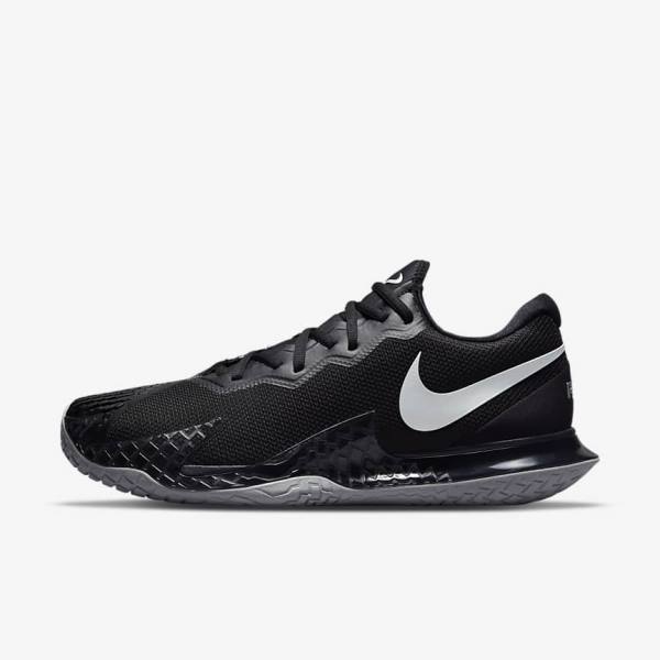 Nike NikeCourt Zoom Vapor Cage 4 Rafa Hard Court Miesten Tenniskengät Mustat Metal Hopea | NK671ZPM