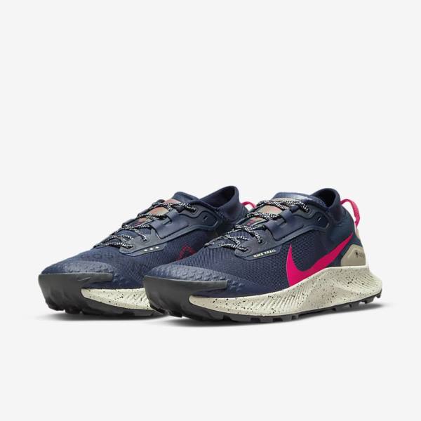 Nike Pegasus Trail 3 GORE-TEX Vedenpitävät Trail Miesten Juoksukengät Obsidian Oliivinvihreä Punainen | NK208YAD