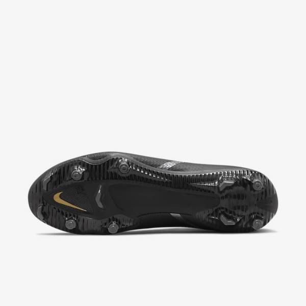 Nike Phantom GT2 Academy Dynamic Fit MG Multi-Ground Naisten Jalkapallokengät Mustat Metal Kultaiset Tummanharmaat Metal Tummanharmaat | NK149OJX