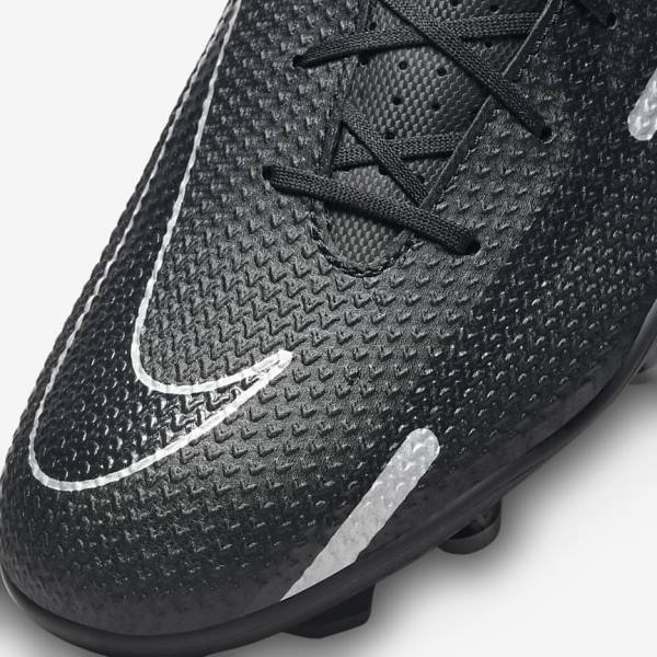 Nike Phantom GT2 Club MG Multi-Ground Naisten Jalkapallokengät Mustat Tummanharmaat Metal Hopea | NK273LFX