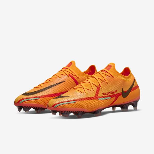 Nike Phantom GT2 Elite FG Firm-Ground Miesten Jalkapallokengät Oranssi Vaaleanpunainen Mustat | NK079QEB