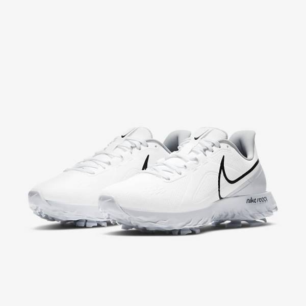 Nike React Infinity Pro Miesten Golfkengät Valkoinen Metal Platina Mustat | NK018OPT