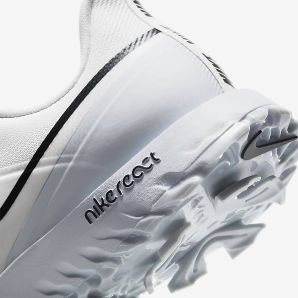 Nike React Infinity Pro Miesten Golfkengät Valkoinen Metal Platina Mustat | NK018OPT