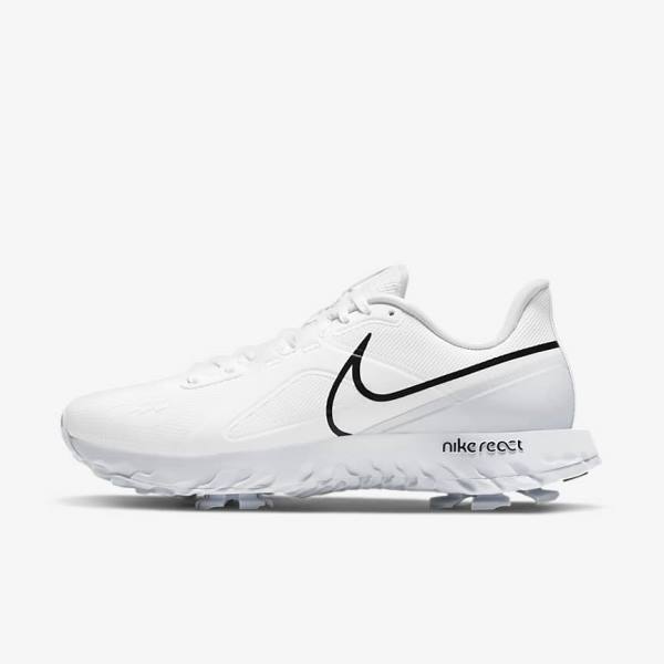 Nike React Infinity Pro Miesten Golfkengät Valkoinen Metal Platina Mustat | NK018OPT