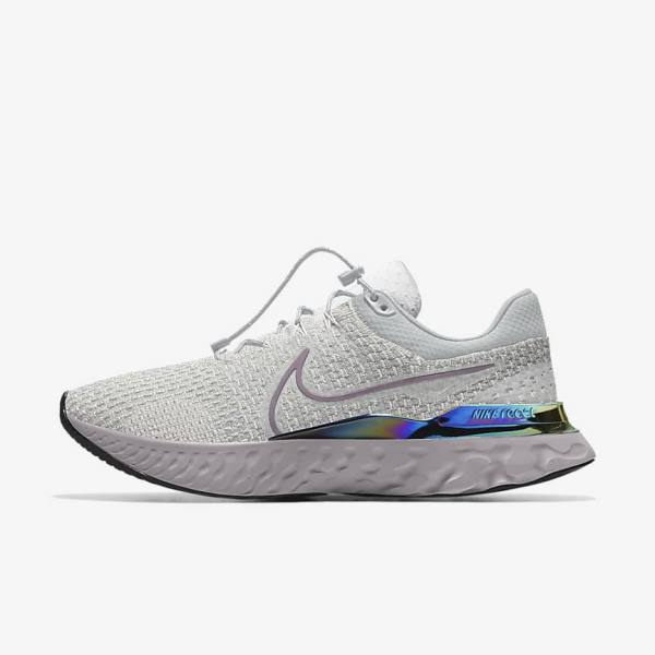 Nike React Infinity Run 3 By You Custom Maantie Miesten Juoksukengät Harmaat Platina Harmaat | NK716SQT