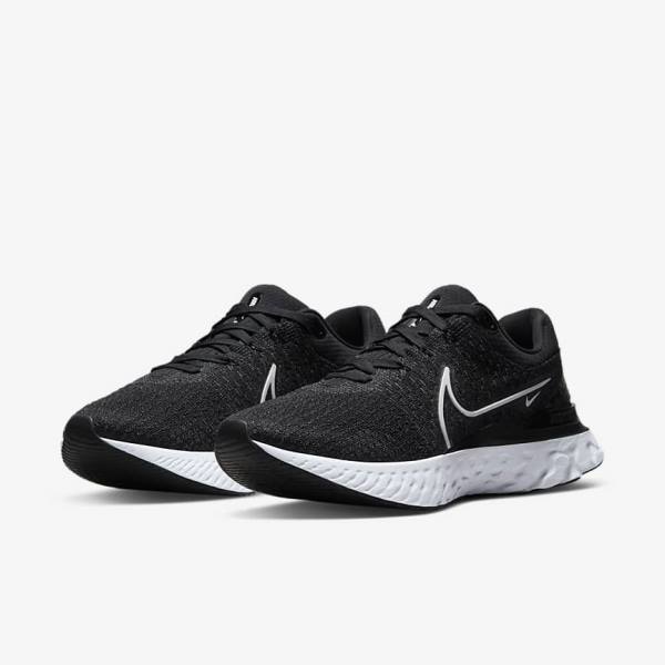 Nike React Infinity Run Flyknit 3 Maantie Miesten Juoksukengät Mustat Valkoinen | NK693LCY