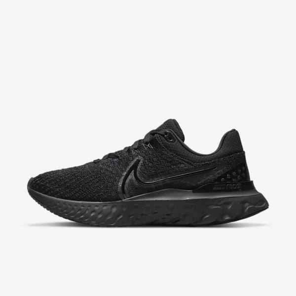 Nike React Infinity Run Flyknit 3 Maantie Naisten Juoksukengät Mustat | NK739XTR