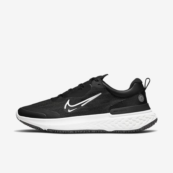 Nike React Miler 2 Shield Weatherised Maantie Miesten Juoksukengät Mustat Vaaleanharmaat Platina | NK149TKF