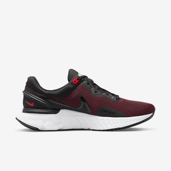 Nike React Miler 3 Maantie Miesten Juoksukengät Mustat Punainen Valkoinen | NK965SQU