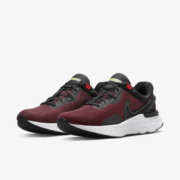 Nike React Miler 3 Maantie Miesten Juoksukengät Mustat Punainen Valkoinen | NK965SQU