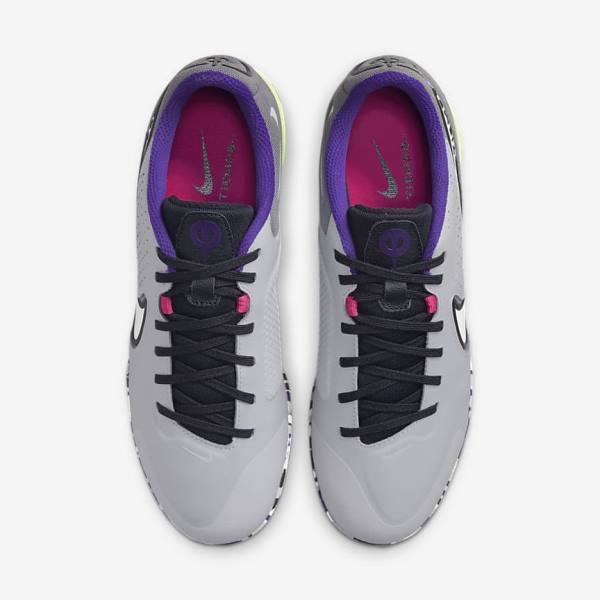 Nike React Tiempo Legend 9 Pro IC Indoor-Court Miesten Jalkapallokengät Vaaleanharmaat Valkoinen | NK385ZVO